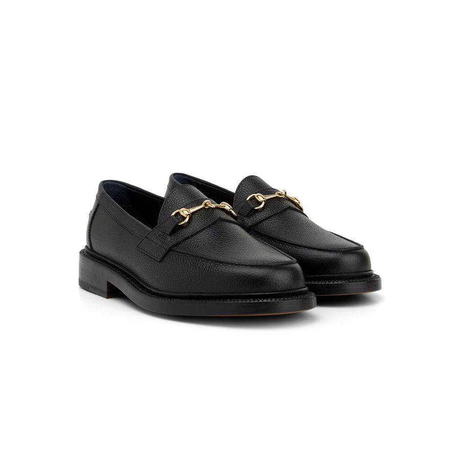 The Mason Horse Bit Loafer, Onyx, Leather Sole