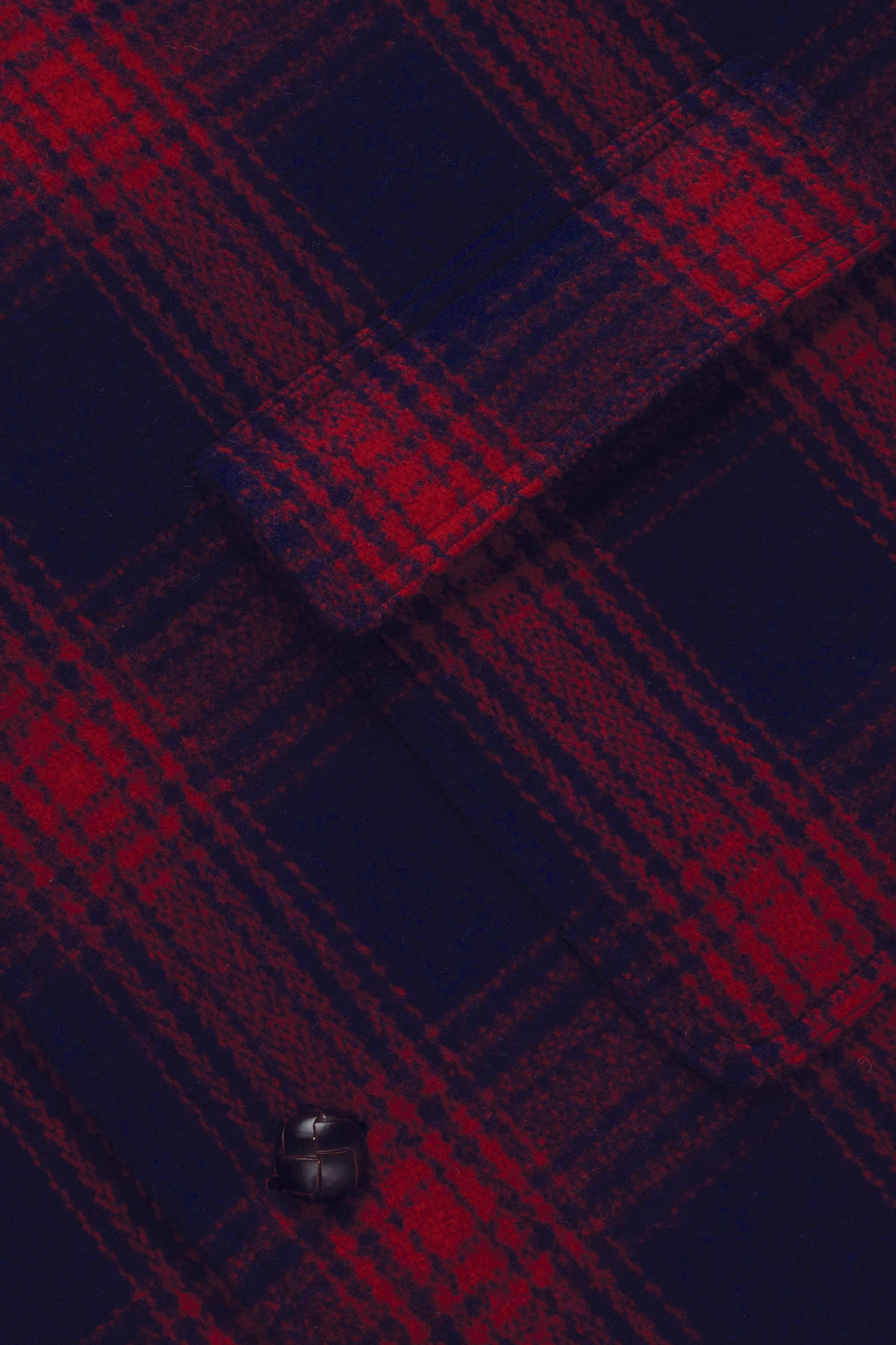 The Outsider Balmacaan, Red/Blue Plaid