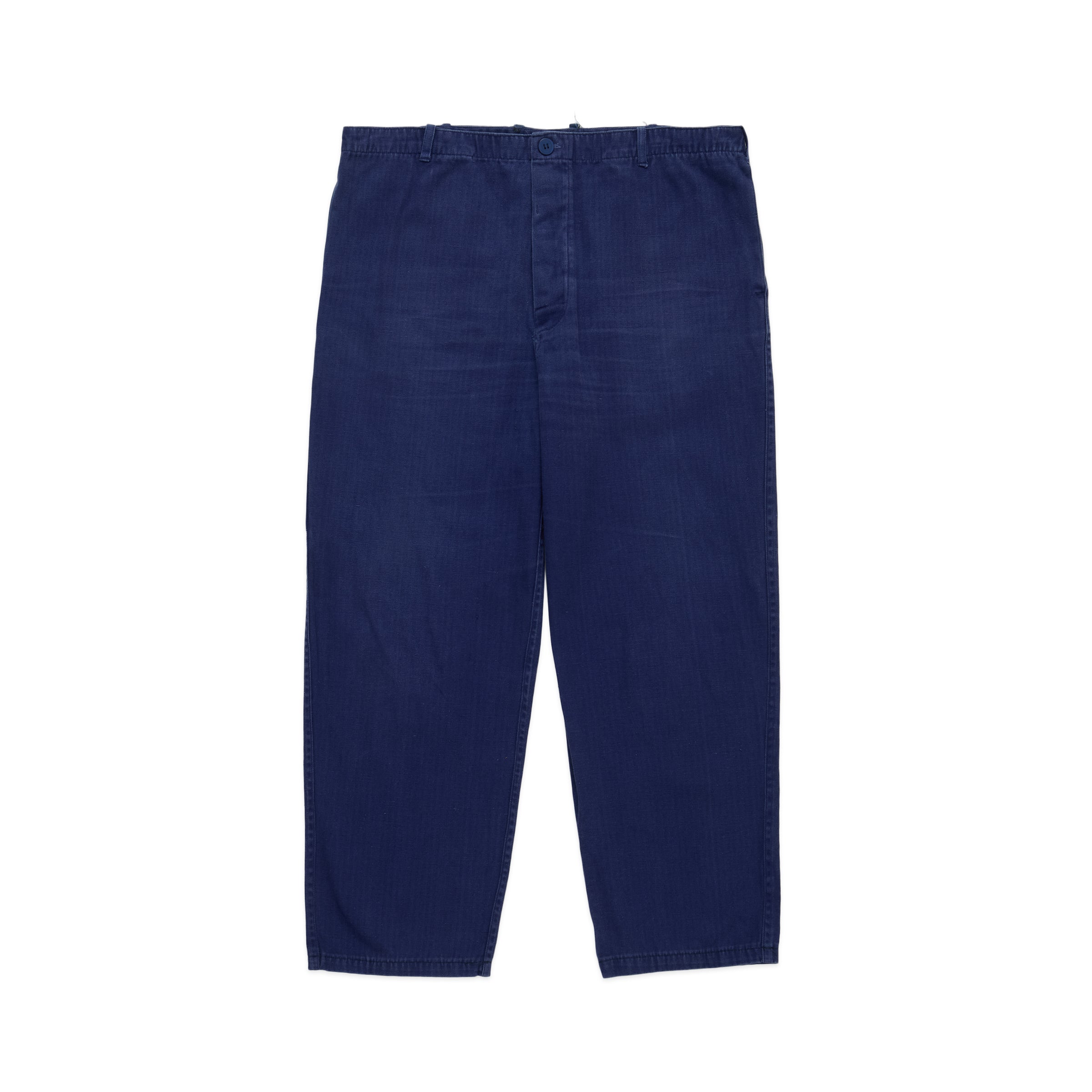 Indigo Herringbone French Work Pant