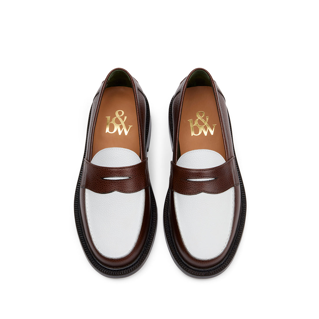 The Ellis Penny Loafer, Chocolate/White