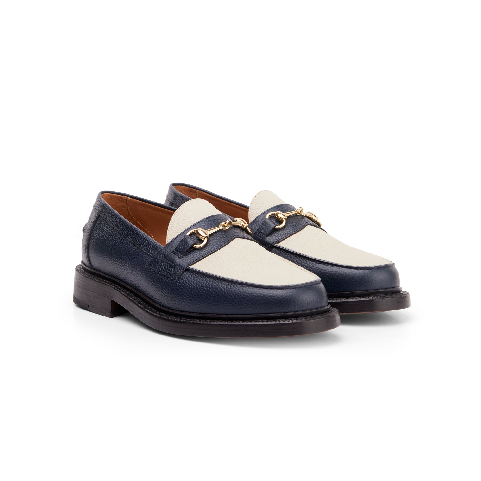 The Mason Horse Bit Loafer, Blue/Cream