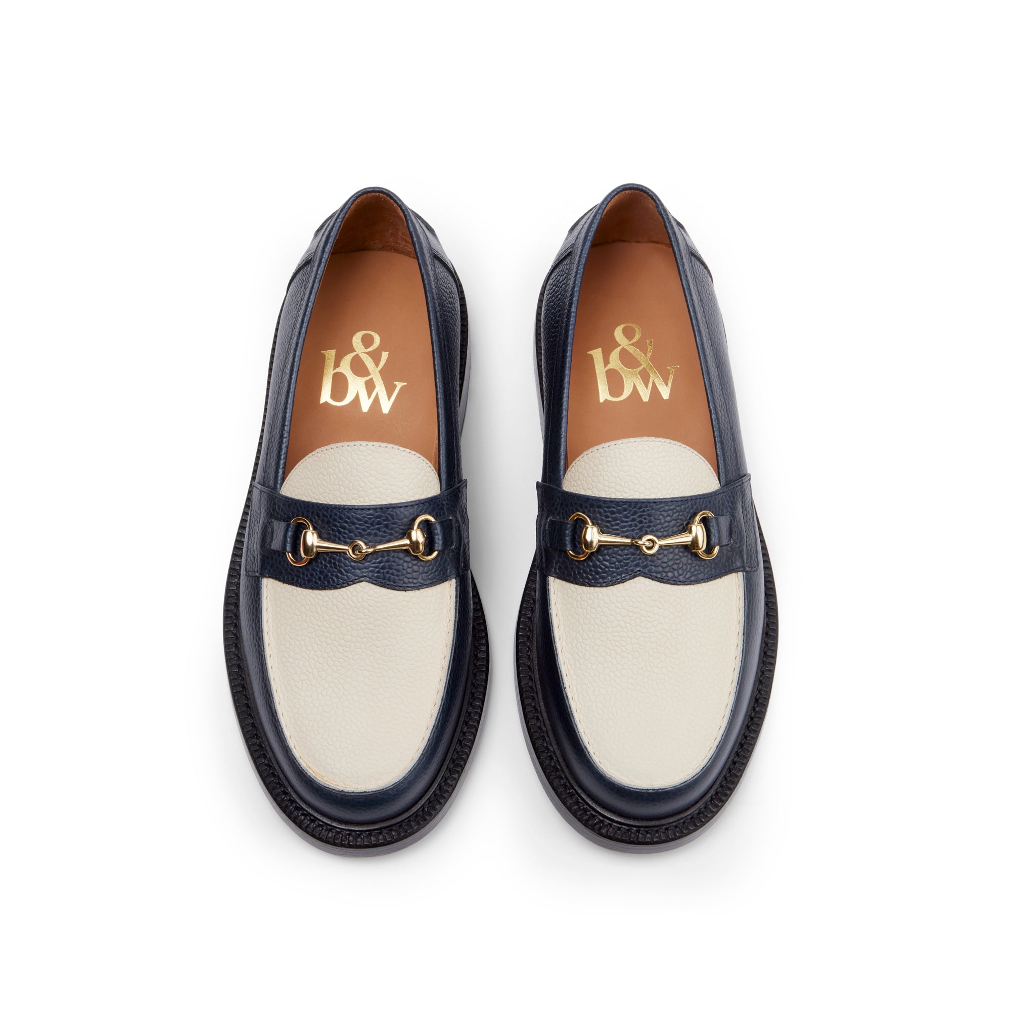 The Mason Horse Bit Loafer, Blue/Cream