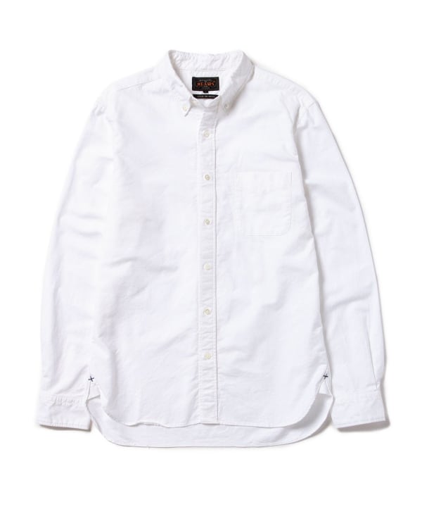 Beams Plus Button Down Oxford, White