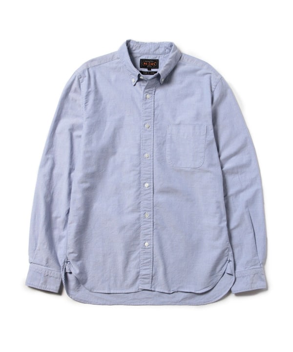 Beams Plus Button Down Oxford, Blue