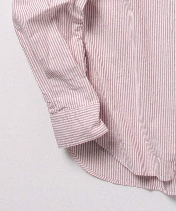 Beams Plus Button Down Oxford Candy Stripe, Wine
