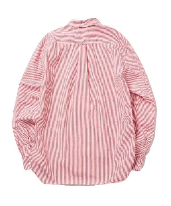 Beams Plus Button Down London Stripe, Red