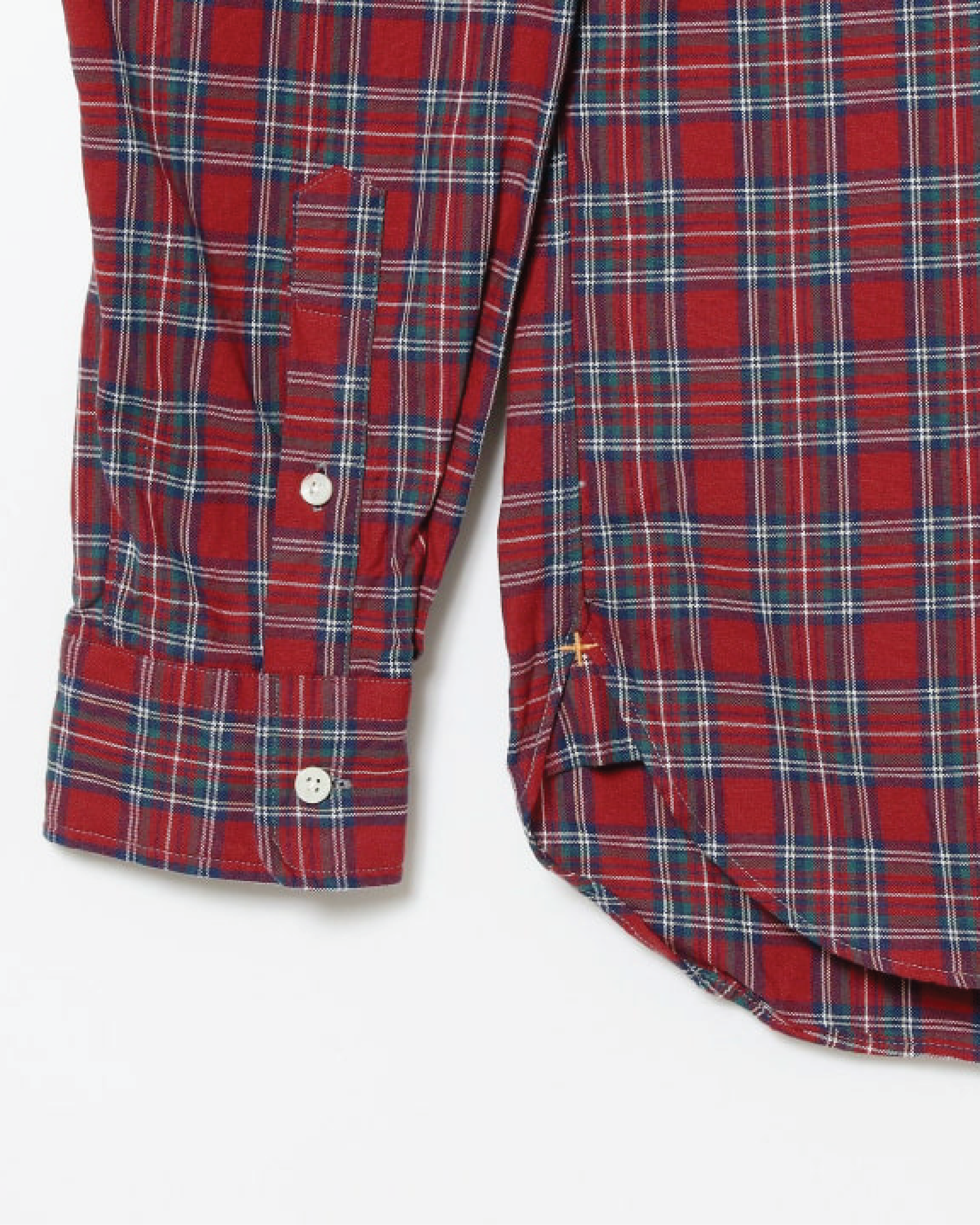 Beams Plus Button Down Oxford Indigo Yarn, Red