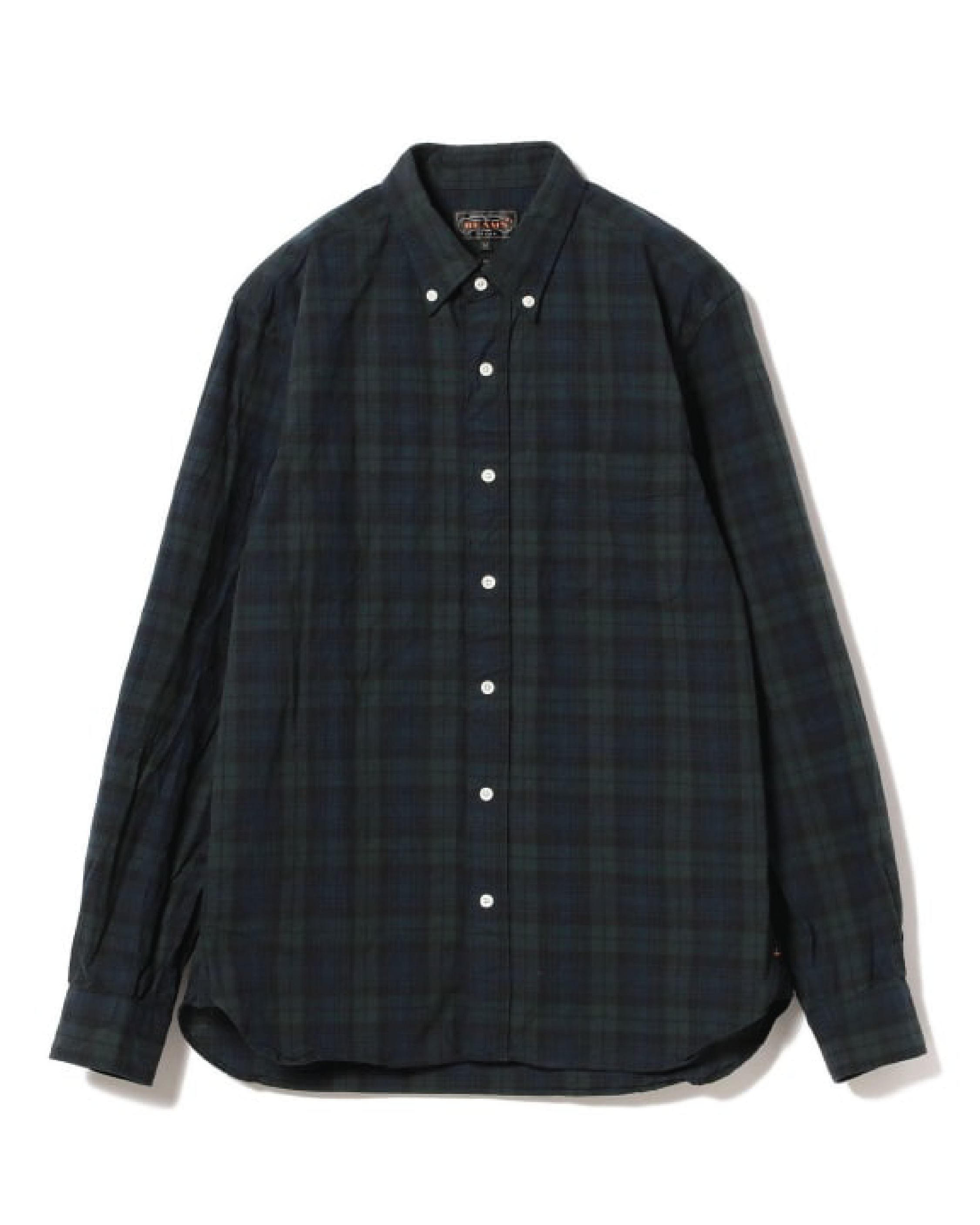 Beams Plus Button Down Oxford Indigo Yarn, Black