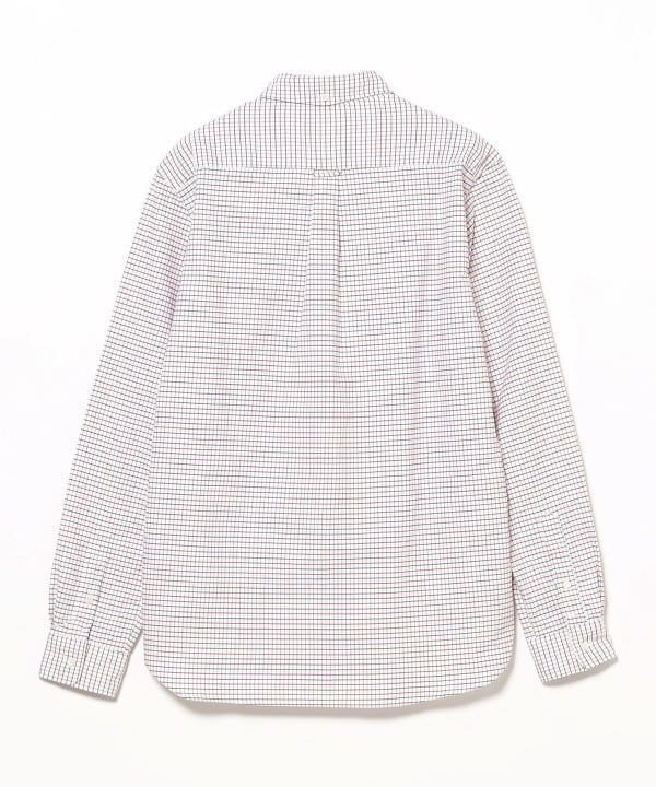 Beams Plus Button Down Oxford Tattersall, Red