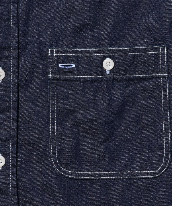 Beams Plus Work 8oz Denim Shirt, One Wash