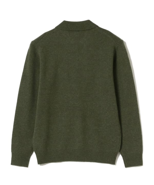 Beams Plus Knit Polo 9G, Green