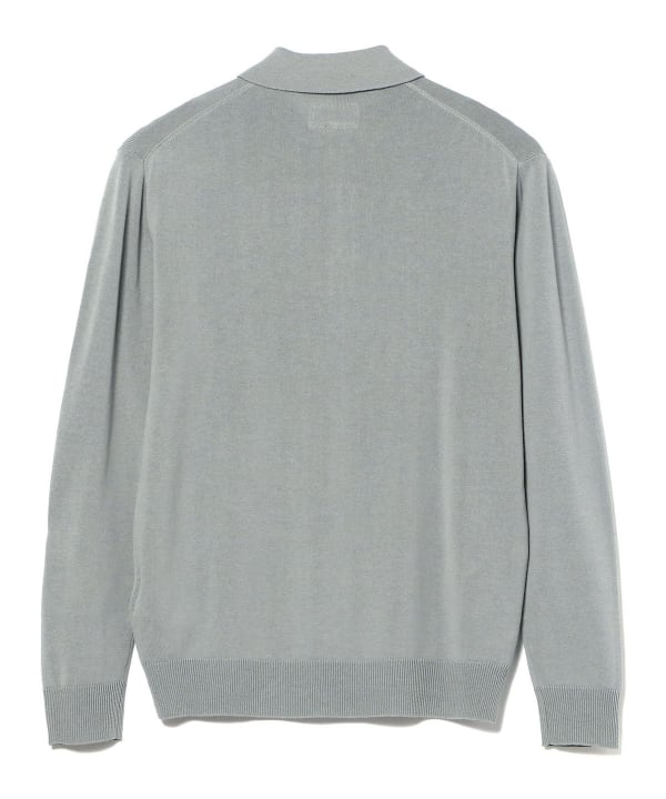 Beams Plus Knit Polo, Ice Blue