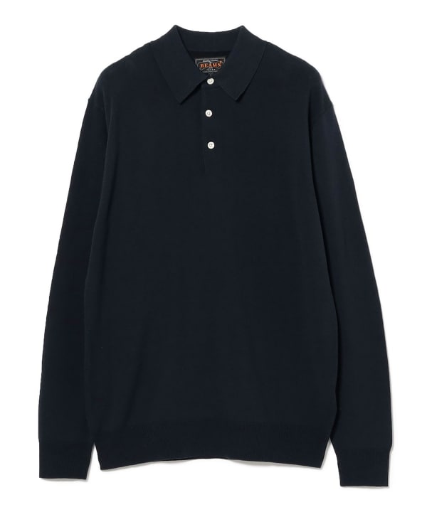 Beams Plus Knit Polo, Navy