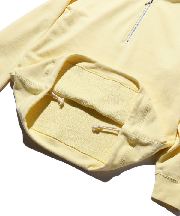 Beams Plus, Half Zip Hoodie, Yellow