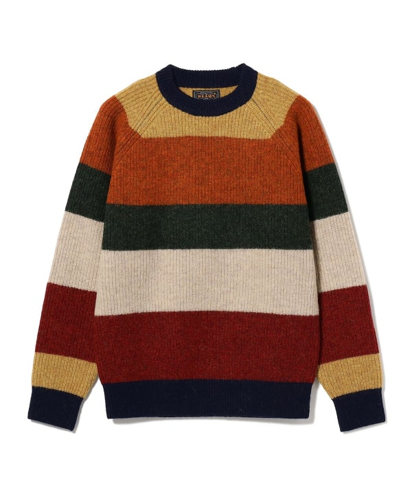Beams Plus Multi Stripe 5G Sweater