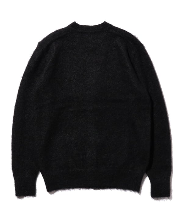 Beams Plus Stretch Mohair Cardigan, Black
