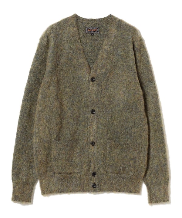 Beams Plus Stretch Mohair Cardigan, Green