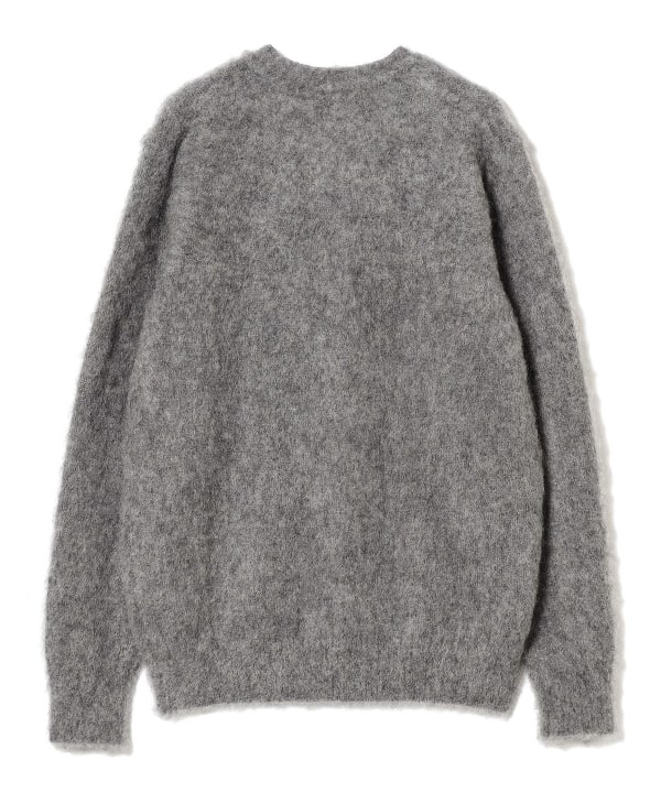 Beams Plus Stretch Mohair Cardigan, Grey