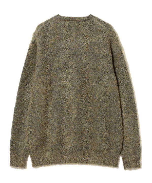 Beams Plus Stretch Mohair Crewneck, Green