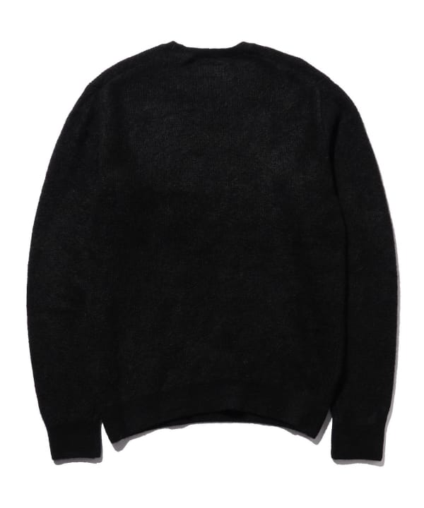 Beams Plus Garter Stitch 7G Sweater, Black