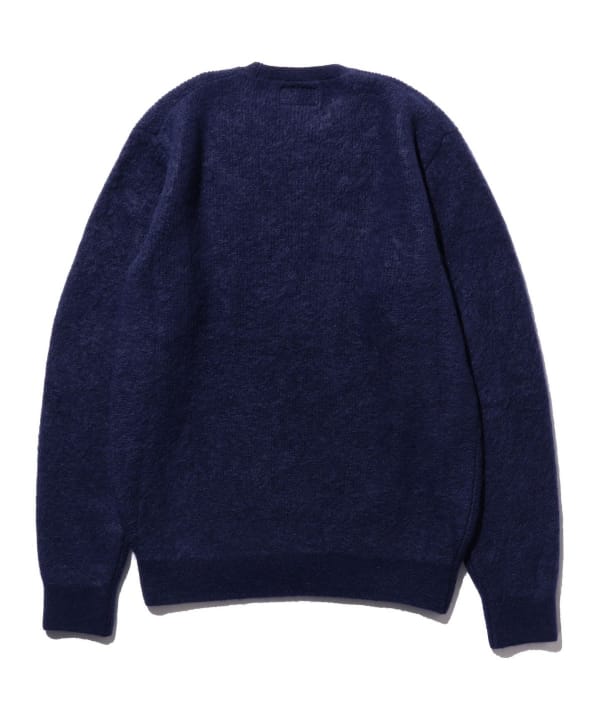 Beams Plus Garter Stitch 7G Sweater, Navy