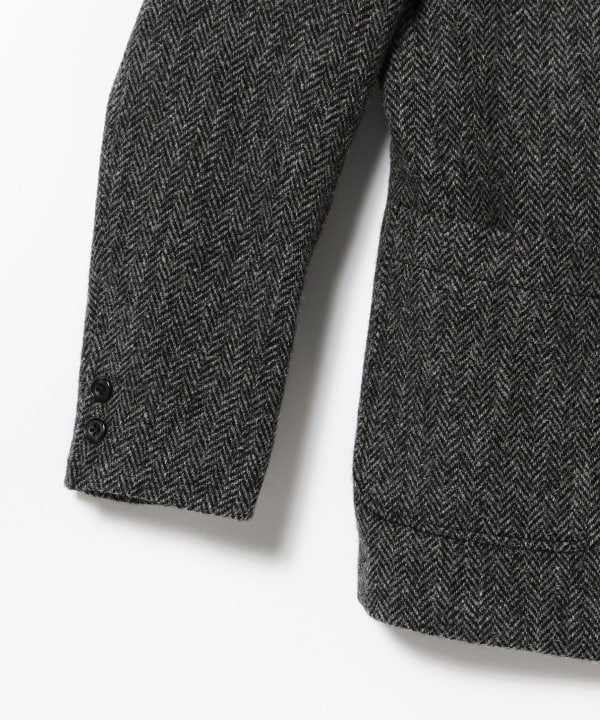 Beams Plus 3B Harris Tweed Jacket, Grey Herringbone – Blackstock