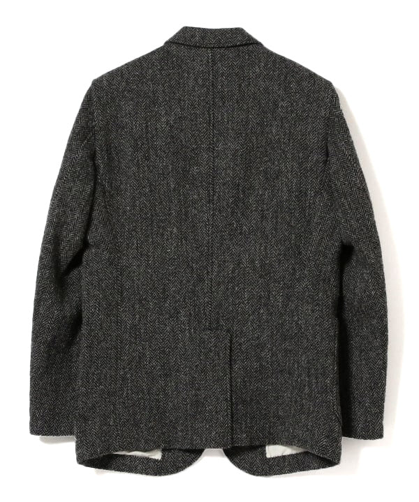 Beams Plus 3B Harris Tweed Jacket, Grey Herringbone – Blackstock