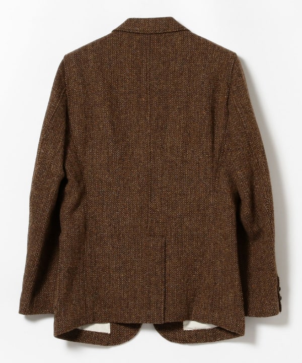 Beams Plus 3B Harris Tweed Jacket, Lt. Brown Herringbone