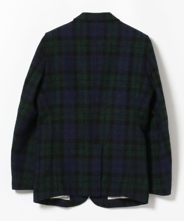 Beams Plus 3B Harris Tweed Jacket, Black Watch
