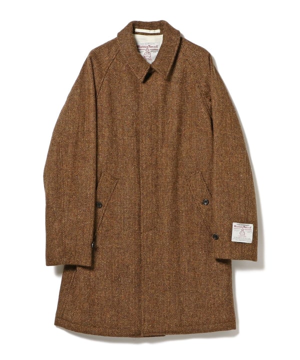 Beams Plus Balmacaan Collar Coat, Lt. Brown
