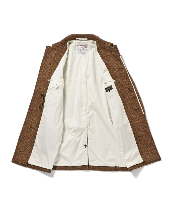 Beams Plus Balmacaan Collar Coat, Lt. Brown