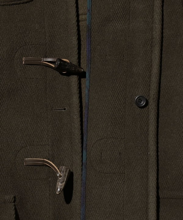 Beams Plus Herringbone Duffle Coat, Olive