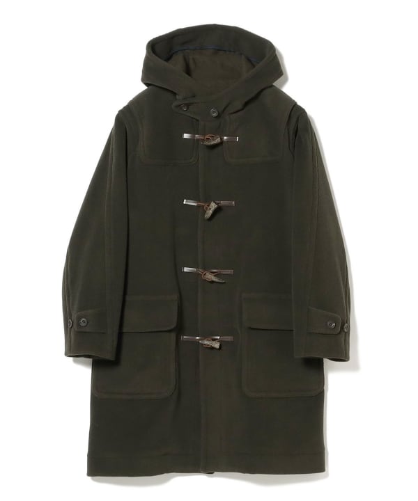 Beams Plus Herringbone Duffle Coat, Olive