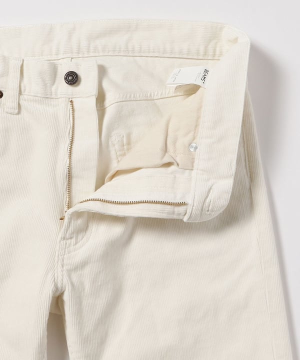 Beams Plus 5 Pocket Corduroy, White