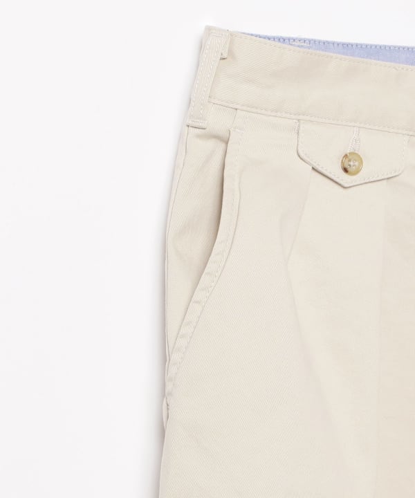 Beams Plus 2-Pleat Tapered Twill Trouser, Cement