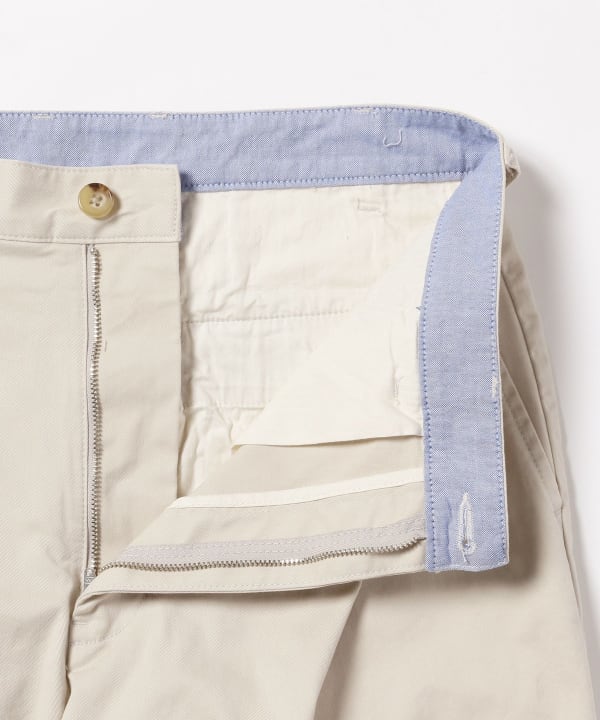 Beams Plus 2-Pleat Tapered Twill Trouser, Cement