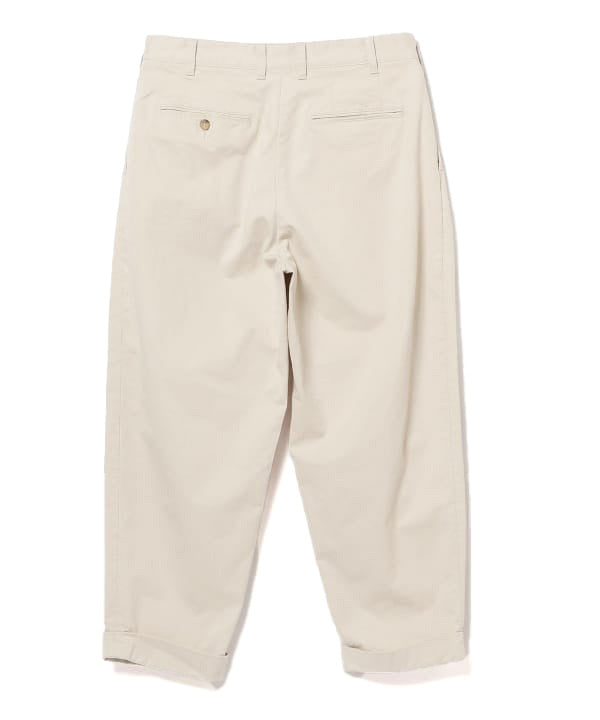 Beams Plus 2-Pleat Tapered Twill Trouser, Cement