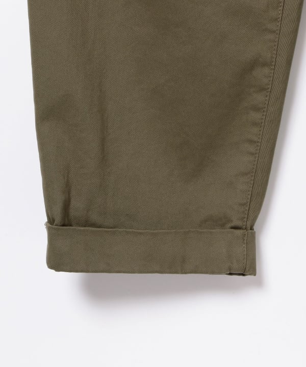 Beams Plus 2-Pleat Tapered Twill Trouser, Olive