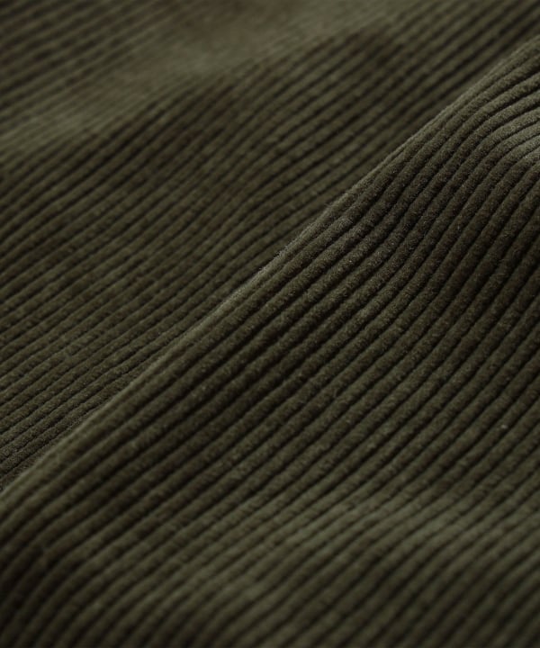 Beams Plus 2-Pleat Corduroy Trouser, Dark Green