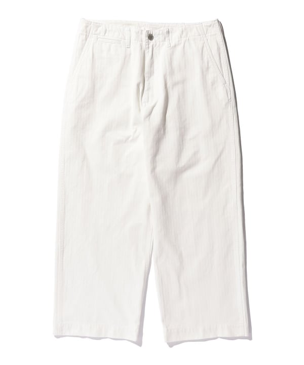 Beams Plus Herringbone Military Trousers, White