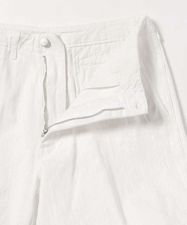 Beams Plus Herringbone Military Trousers, White