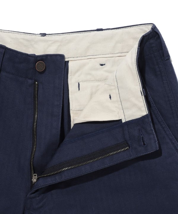 Beams Plus Herringbone Military Trousers, Navy