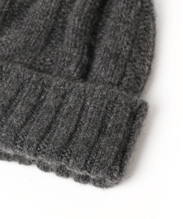 Beams Plus Cashmere Rib Watch Cap, Charcoal