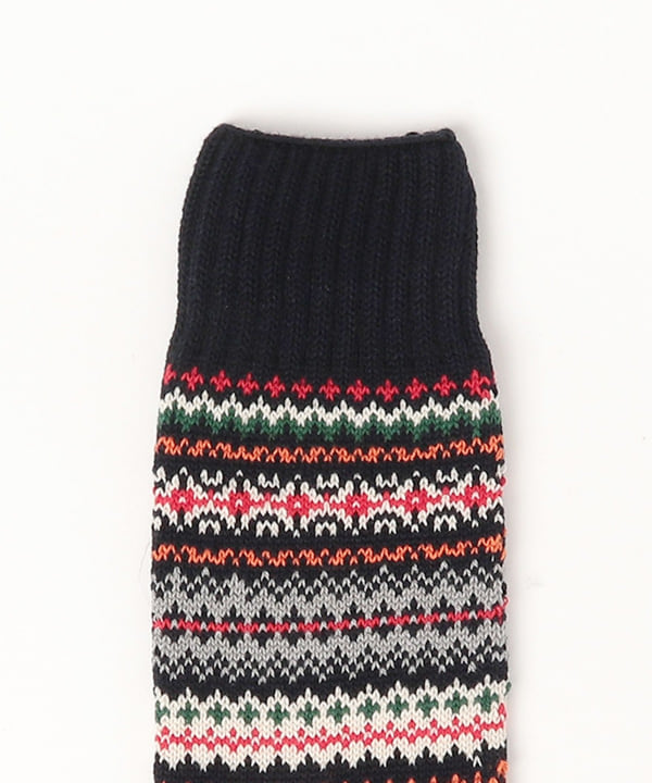 Beams Plus Fair Isle Socks, Navy