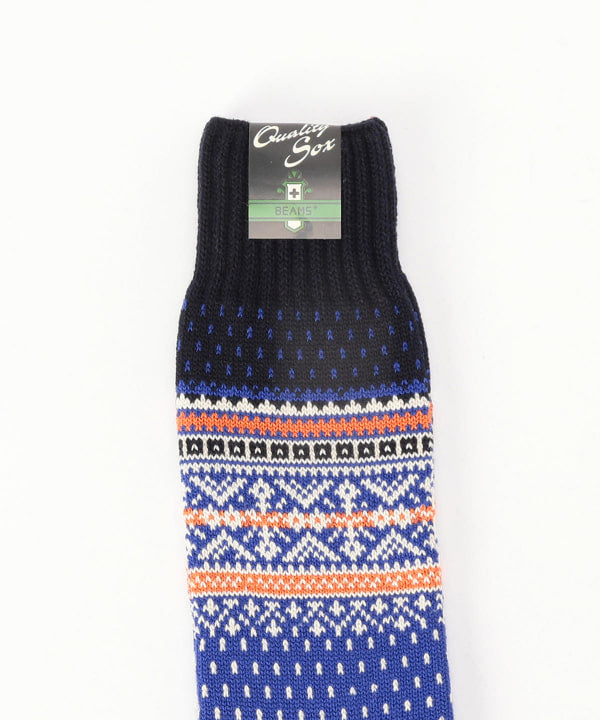 Beams Plus Nordic Socks, Blue