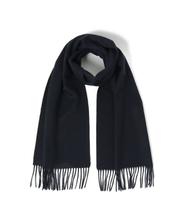 Beams Plus Solid Cashmere Scarf, Navy