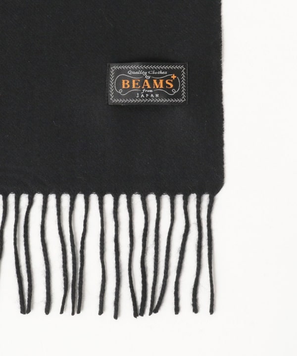 Beams Plus Solid Cashmere Scarf, Black