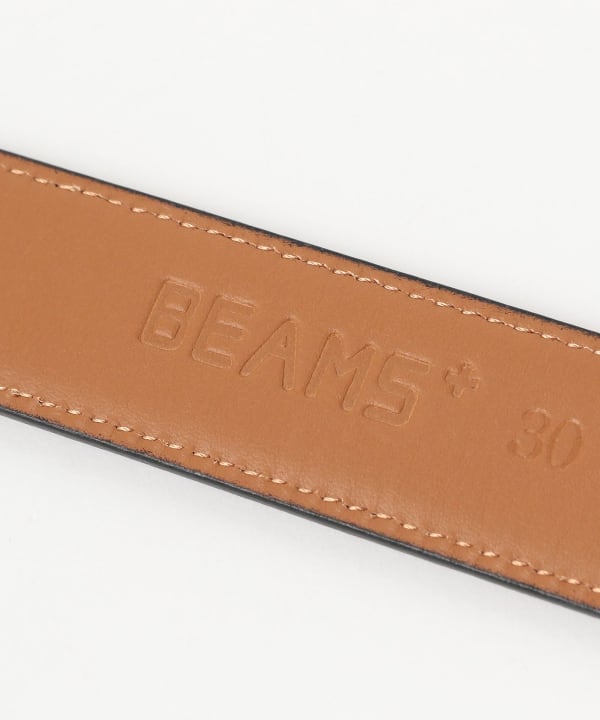 Beams Plus Leather Belt, Black