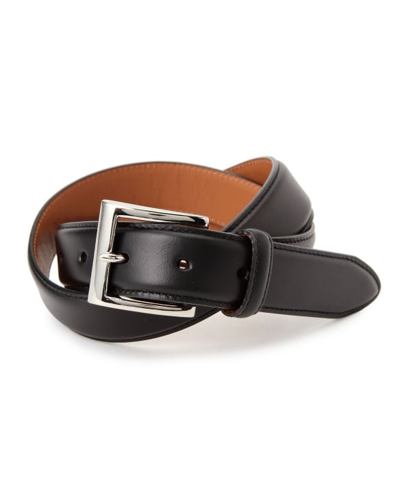 Beams Plus Leather Belt, Black
