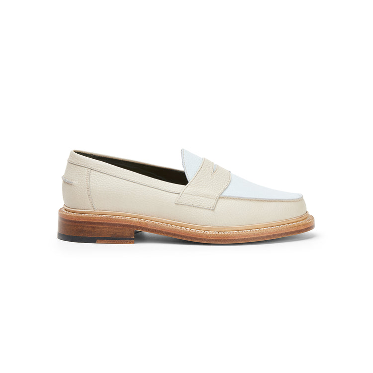 The Ellis Penny Loafer, Bamboo/White